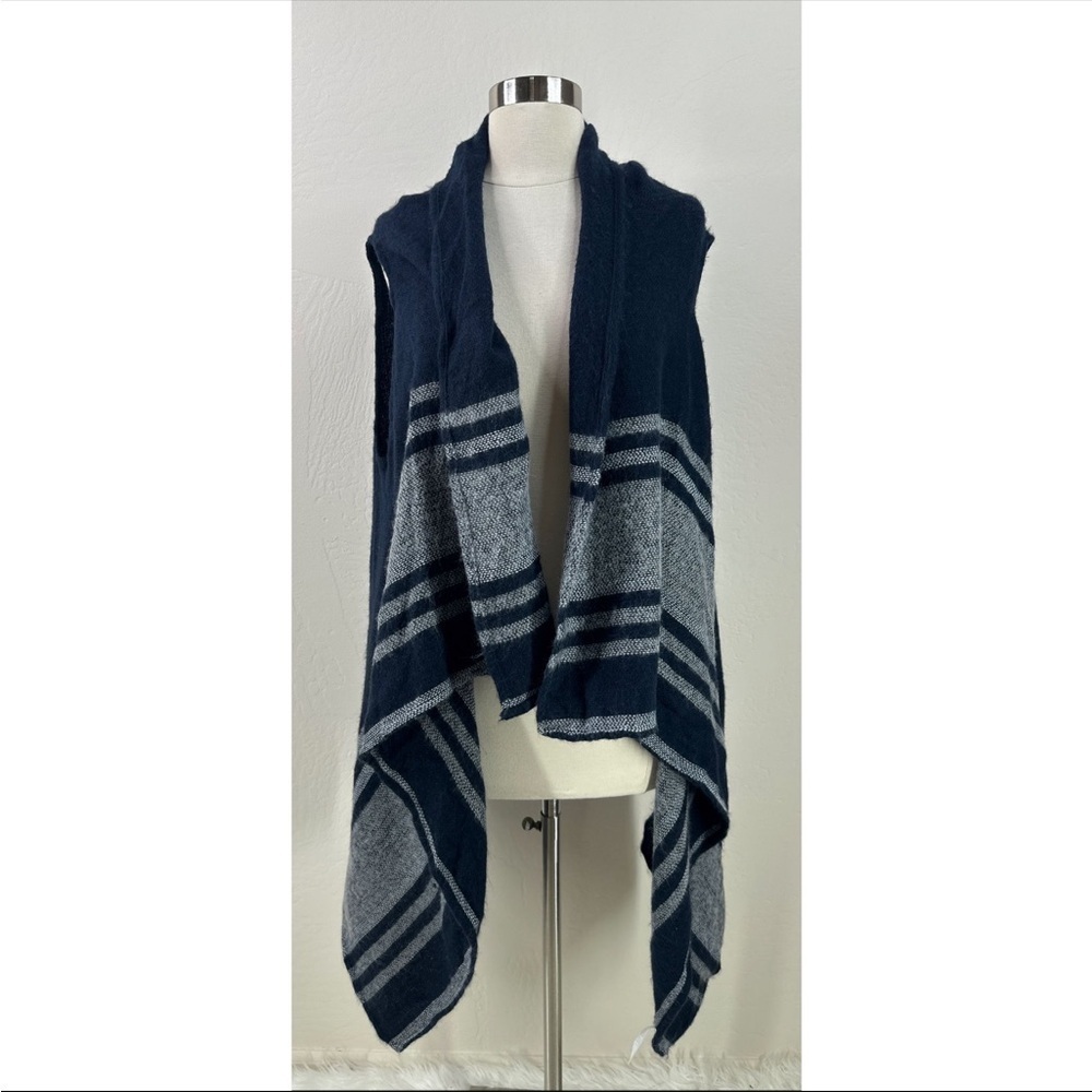 LOFT Colorblock High Low Open Front Cardigan